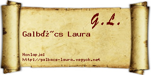 Galbács Laura névjegykártya